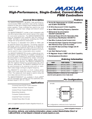 MAX5070BAUA Datasheet PDF Maxim Integrated