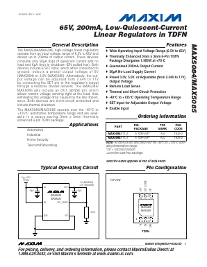 MAX5084 Datasheet PDF Maxim Integrated