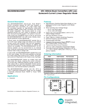 MAX5096AAUP Datasheet PDF Maxim Integrated