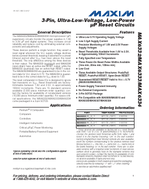 MAX6332UR16D2-T Datasheet PDF Maxim Integrated