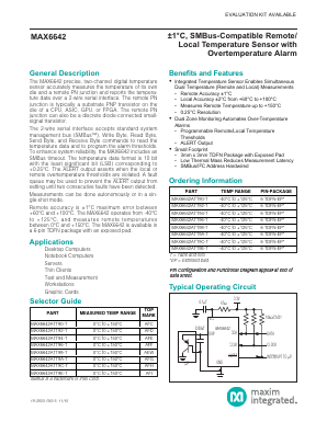 MAX6642 Datasheet PDF Maxim Integrated
