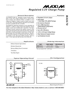 MAX679C/D Datasheet PDF Maxim Integrated