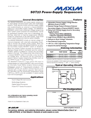 MAX6819 Datasheet PDF Maxim Integrated