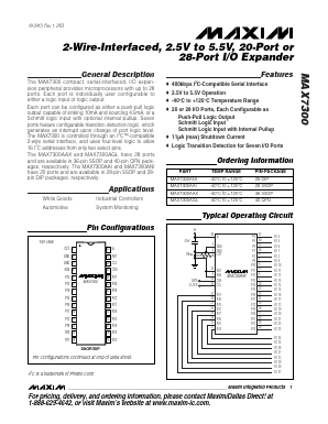 MAX7300AAX Datasheet PDF Maxim Integrated