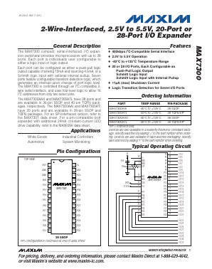 MAX7300ATL Datasheet PDF Maxim Integrated