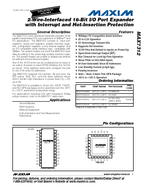 MAX7312ATG Datasheet PDF Maxim Integrated