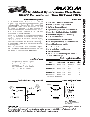 MAX8562ETA-T Datasheet PDF Maxim Integrated