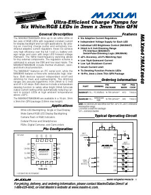MAX8647ETE Datasheet PDF Maxim Integrated