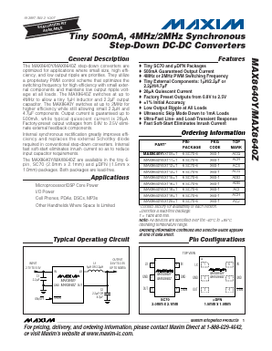 MAX8640YEXT13 Datasheet PDF Maxim Integrated