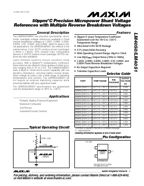 LM4050AEX3-4.1+T Datasheet PDF Maxim Integrated