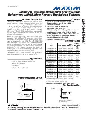 LM4050_EX3-3.0+T Datasheet PDF Maxim Integrated
