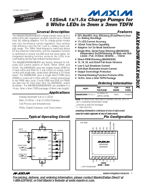 MAX8630XETD18 Datasheet PDF Maxim Integrated