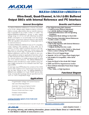 MAX5814AUD-T Datasheet PDF Maxim Integrated