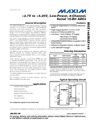 MAX149ACPP Datasheet PDF Maxim Integrated