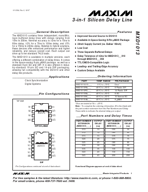 MXD1013UA090 Datasheet PDF Maxim Integrated