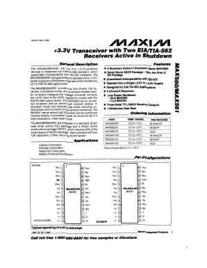 MAX560 Datasheet PDF Maxim Integrated