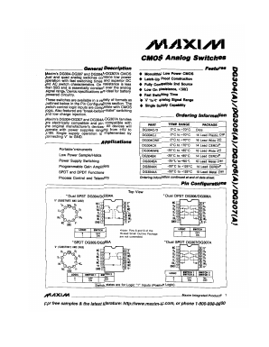 DG304CK Datasheet PDF Maxim Integrated