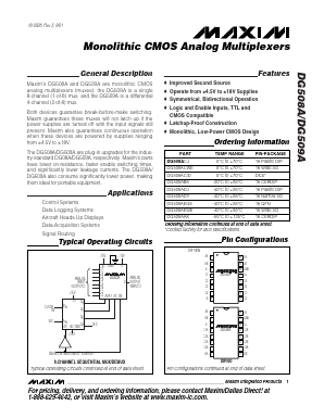 DG509AD Datasheet PDF Maxim Integrated