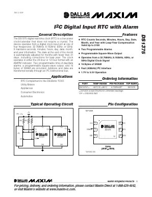 DS1375T+ Datasheet PDF Maxim Integrated