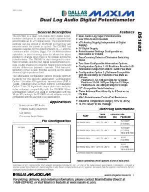 DS1882 Datasheet PDF Maxim Integrated