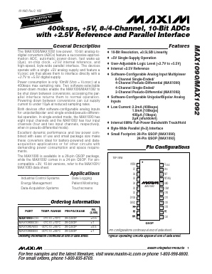 MAX1092BCEG Datasheet PDF Maxim Integrated