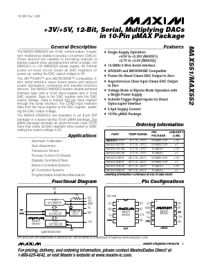 MAX551 Datasheet PDF Maxim Integrated