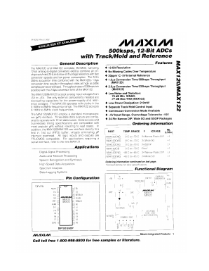 MAX120 Datasheet PDF Maxim Integrated