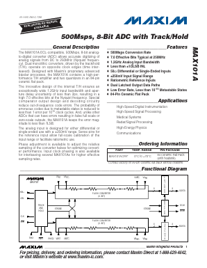 MAX101A Datasheet PDF Maxim Integrated