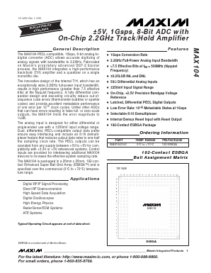 MAX104CHC Datasheet PDF Maxim Integrated