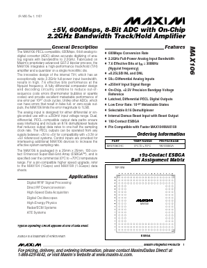 MAX106CHC Datasheet PDF Maxim Integrated