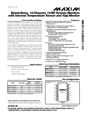 MAX1153BEUE Datasheet PDF Maxim Integrated