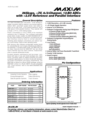 MAX1265-MAX1267 Datasheet PDF Maxim Integrated