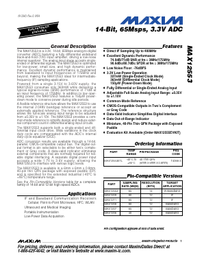 MAX12553ETL Datasheet PDF Maxim Integrated