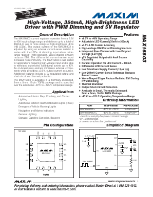 MAX16803ATE+ Datasheet PDF Maxim Integrated