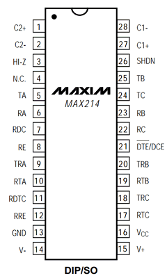MAX214CPI Datasheet PDF Maxim Integrated