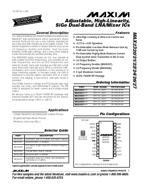 MAX2321 Datasheet PDF Maxim Integrated