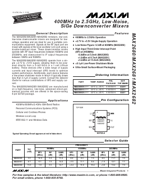MAX2682EUT-T Datasheet PDF Maxim Integrated