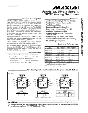 MAX323 Datasheet PDF Maxim Integrated