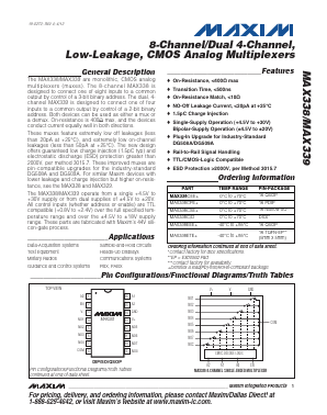MAX339D Datasheet PDF Maxim Integrated