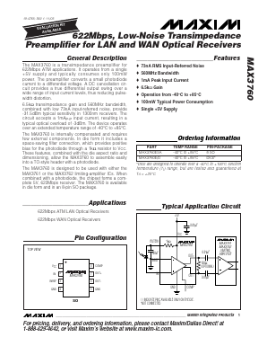 MAX3760E/D Datasheet PDF Maxim Integrated