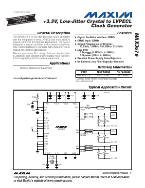 MAX3679CTJ+ Datasheet PDF Maxim Integrated