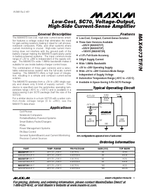 MAX4073FAUT-T Datasheet PDF Maxim Integrated