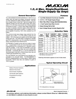 MAX406ACPA Datasheet PDF Maxim Integrated