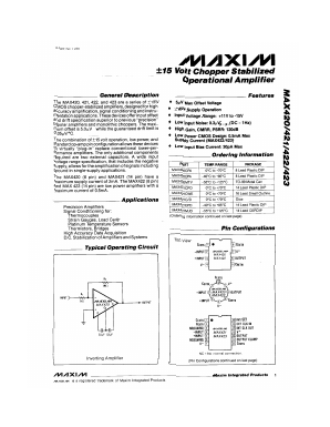 MAX420-MAX423 Datasheet PDF Maxim Integrated