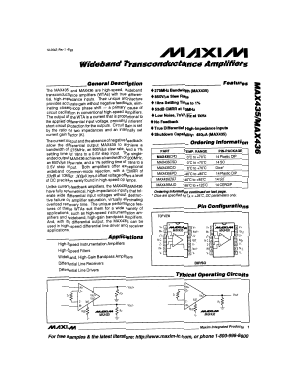 MAX435C/D Datasheet PDF Maxim Integrated