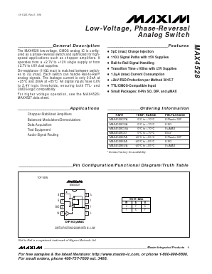 MAX4528C/D Datasheet PDF Maxim Integrated