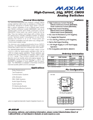 MAX4659EUA Datasheet PDF Maxim Integrated