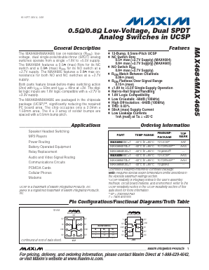 MAX4685EUB Datasheet PDF Maxim Integrated