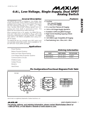 MAX4736EGC Datasheet PDF Maxim Integrated