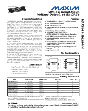 MAX5442 Datasheet PDF Maxim Integrated